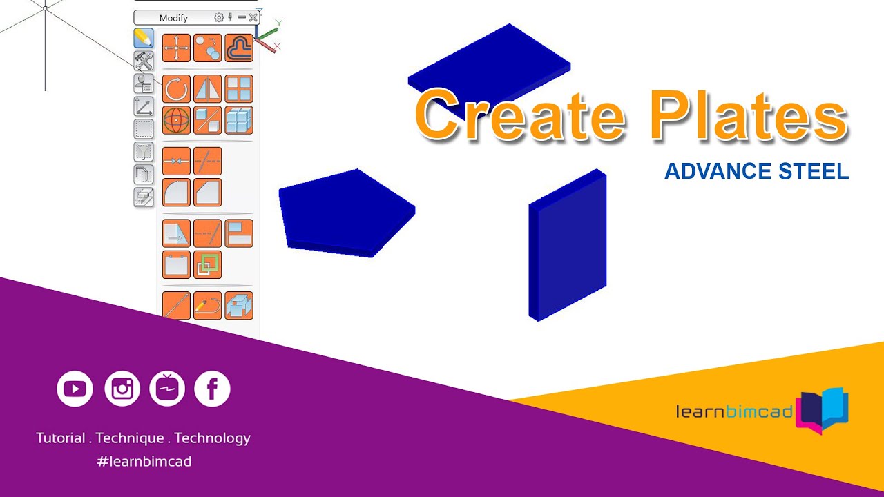Advance Steel - Create Plates (Malaysia)