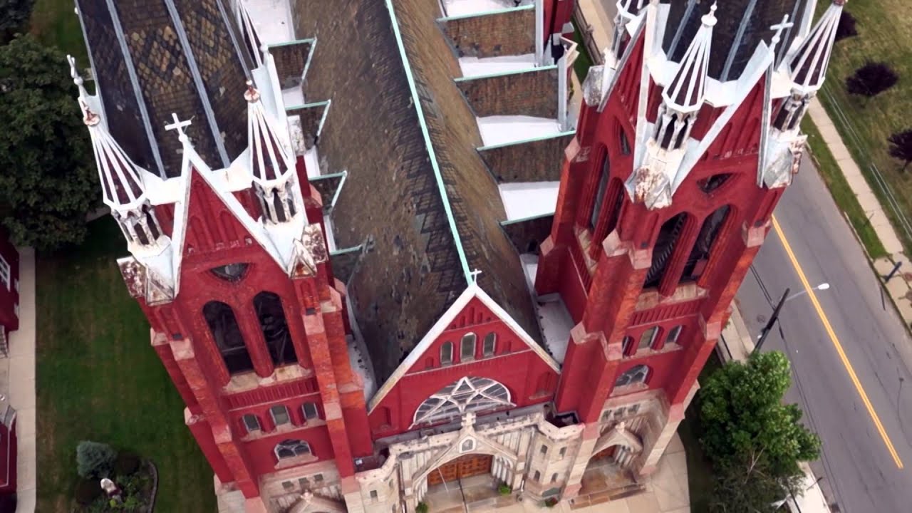 Explore Detroit's Most Magnificent Churches - UAV Aerial Video Footage