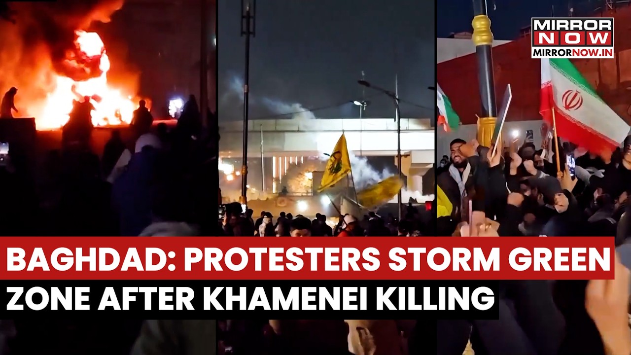 Baghdad: Protesters Storm Green Zone After Khamenei Killed In US Strikes Iran  | Watch #shorts