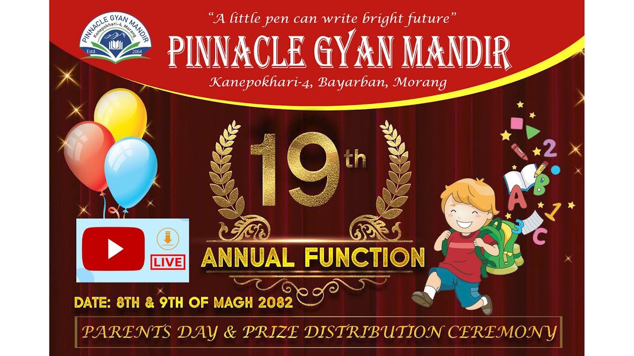 Pinnacle Gyan Mandir is live! I 19th ANNUAL FUNCTION I Kanepokhari - 4 , Bayarban
