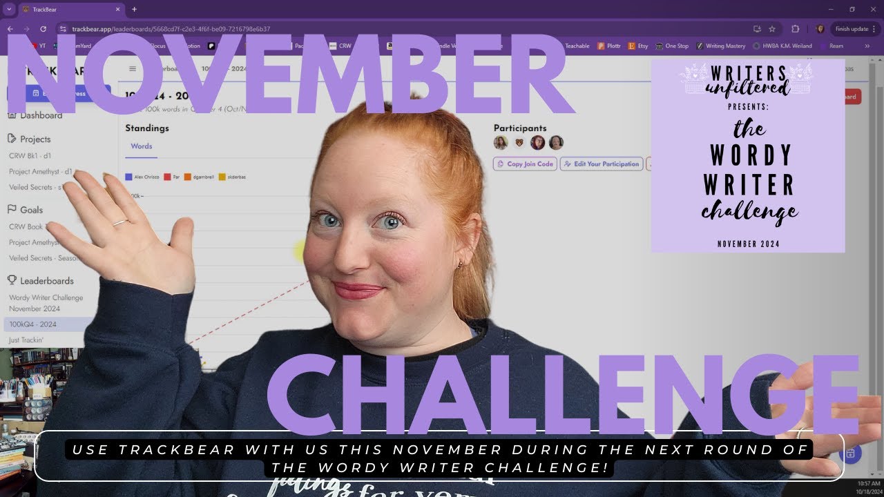 November 2024 Writing Challenge✨| Wordy Writer Challenge and Using TrackBear