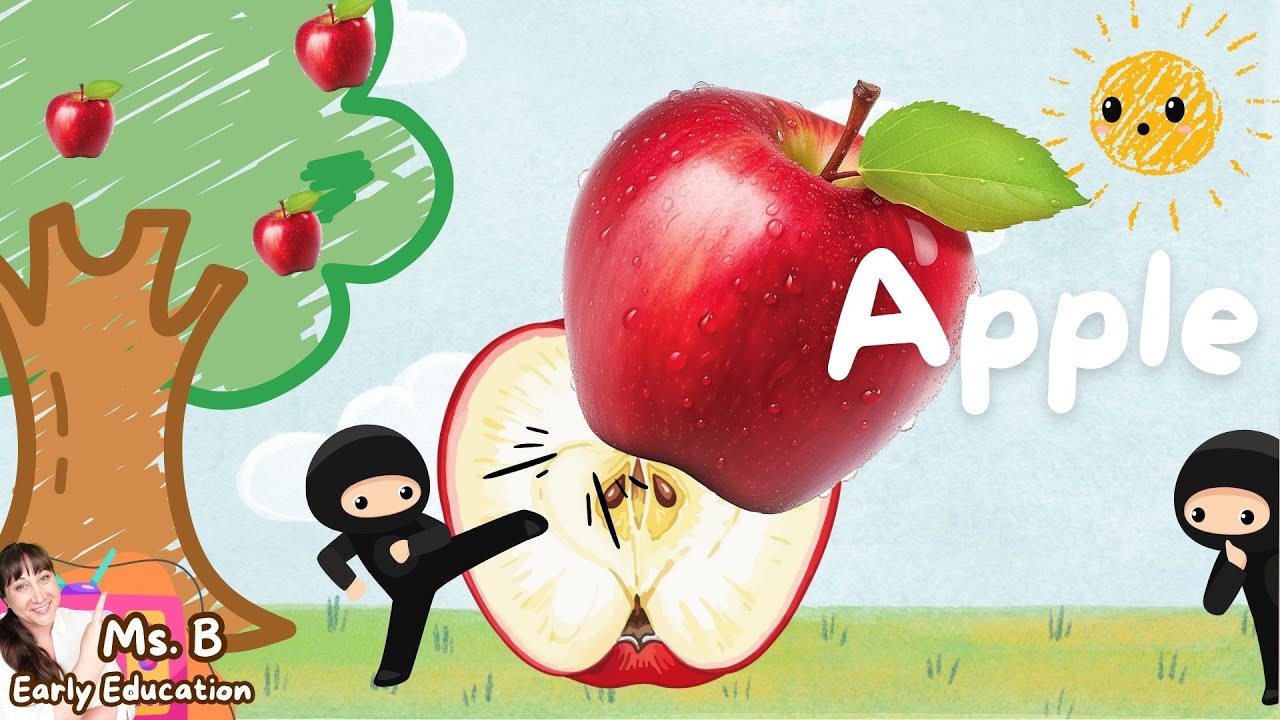 🍎Fruit Names for Toddlers | 🥷Ninja Fruits game | First Words for Babies | English Learning Video ESL
