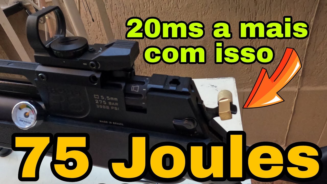 ROSSI R8 VR DEU 75 JOULES COM ESSE ADAPTADOR PARA O C&Atilde;O DO @GM-airguns + parafuso regulador.