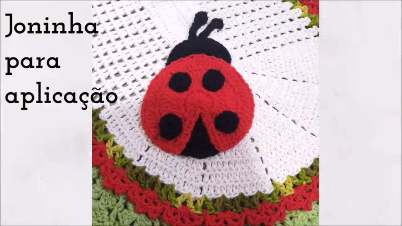 Joaninha de crochê para aplicação |Miriam Kuttoche