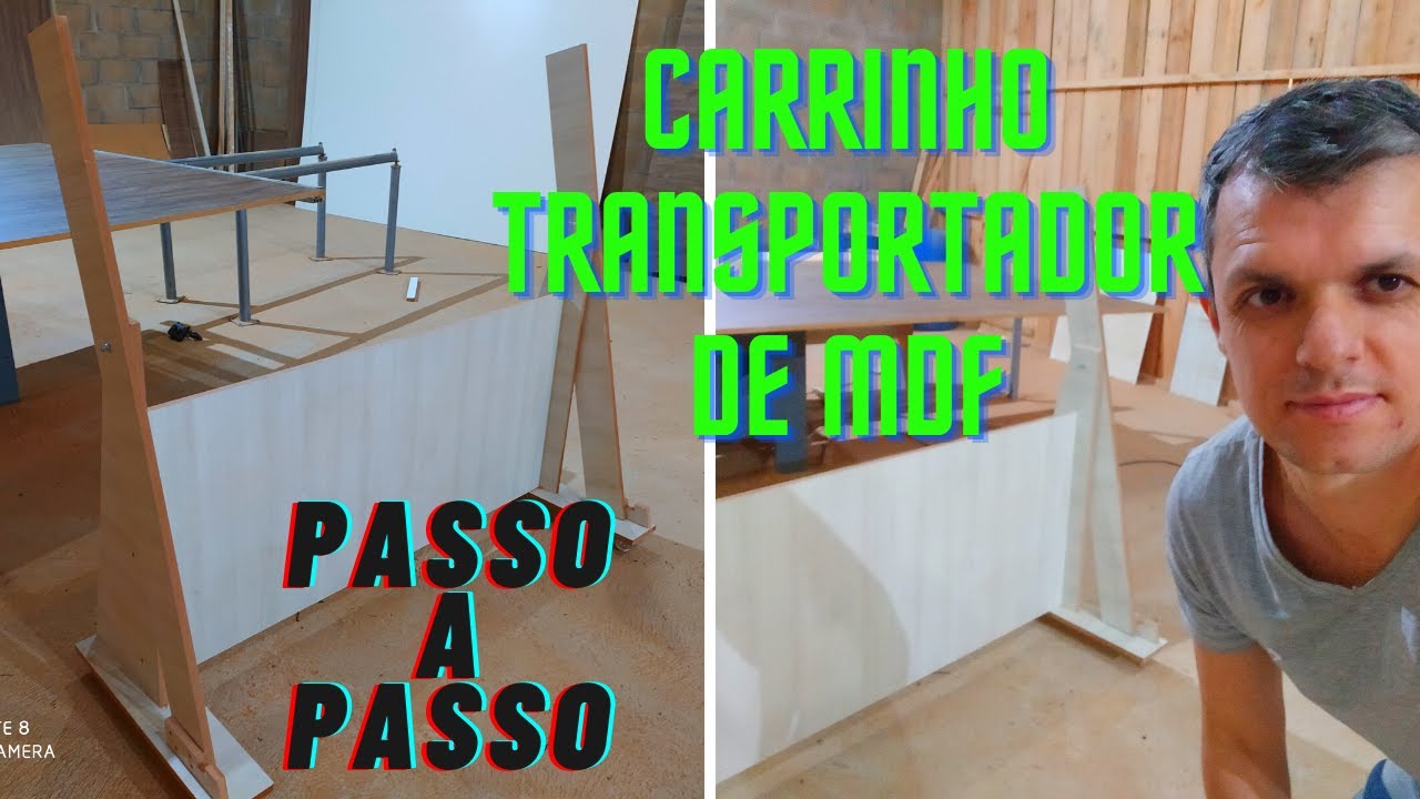 Carrinho tombador de chapa para de mdf