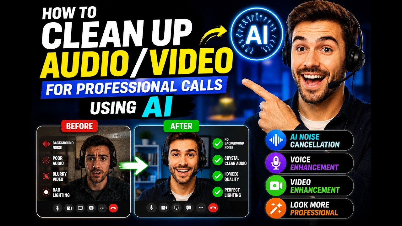 How to Clean Up Audio & Video for Professional Calls Using AI 2026