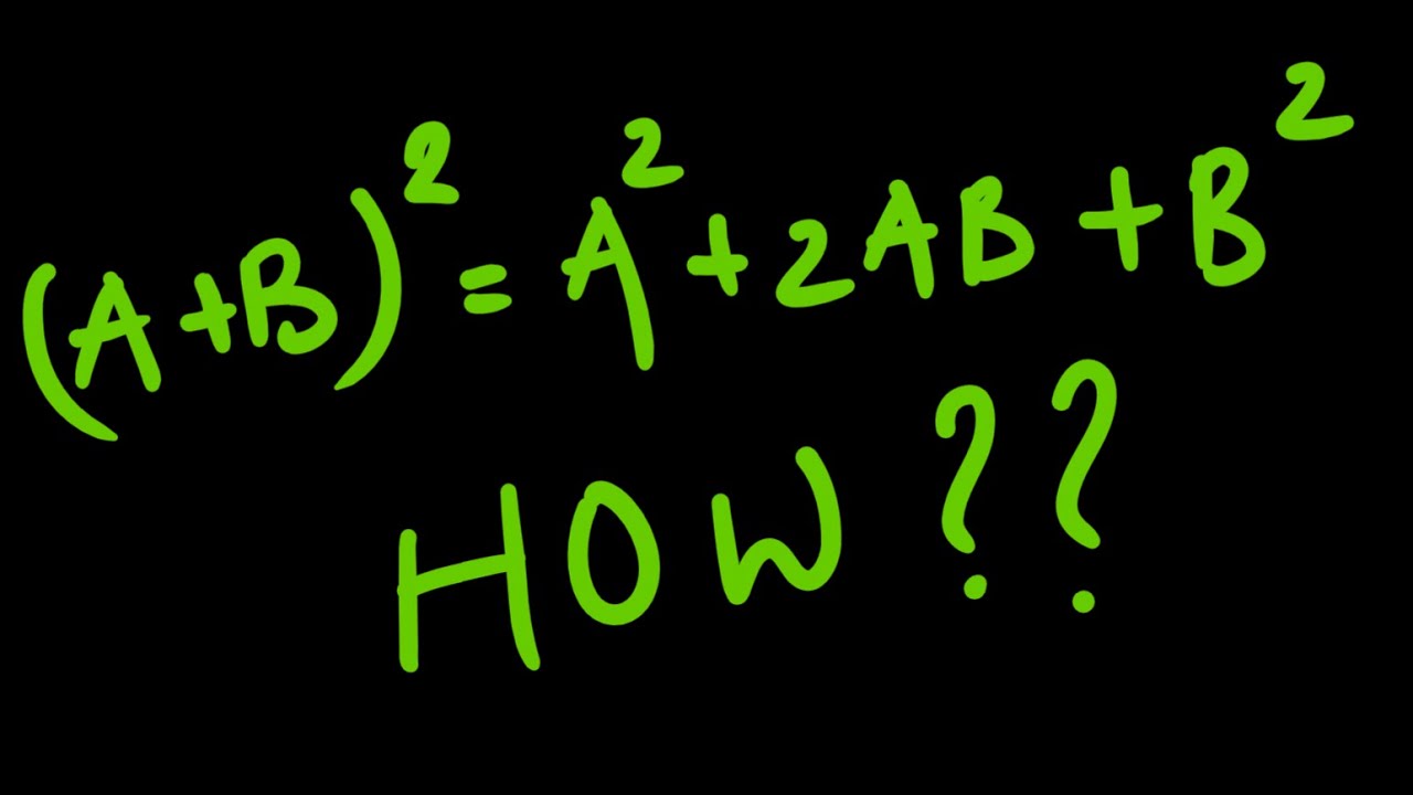 MathsFormula: (a+b)&sup2;=a&sup2;+2ab+b&sup2; How? #TheDreamingAcademy