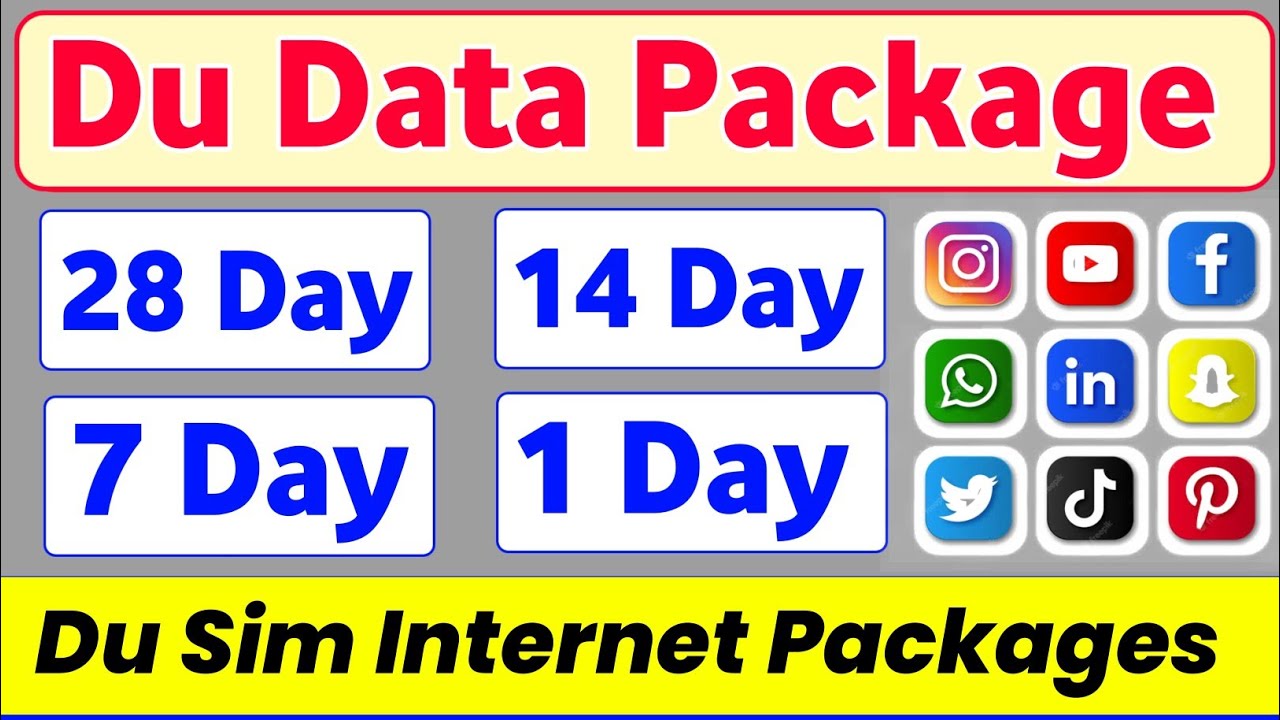 Du Data Packages 2026 | Du Sim Internet Packages | Du Internet Package | Du Package