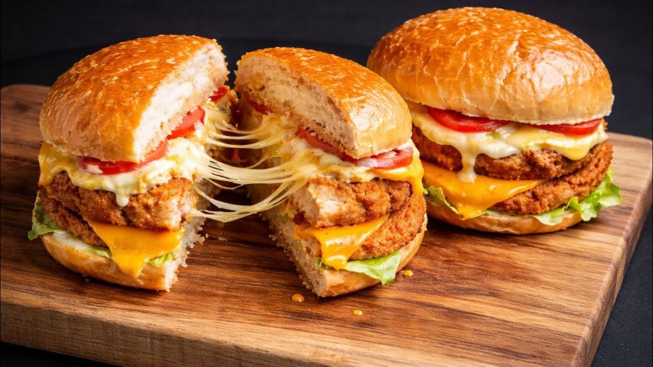 I Didn’t Expect This Chicken Burger to Be THIS GOOD 🤤🔥