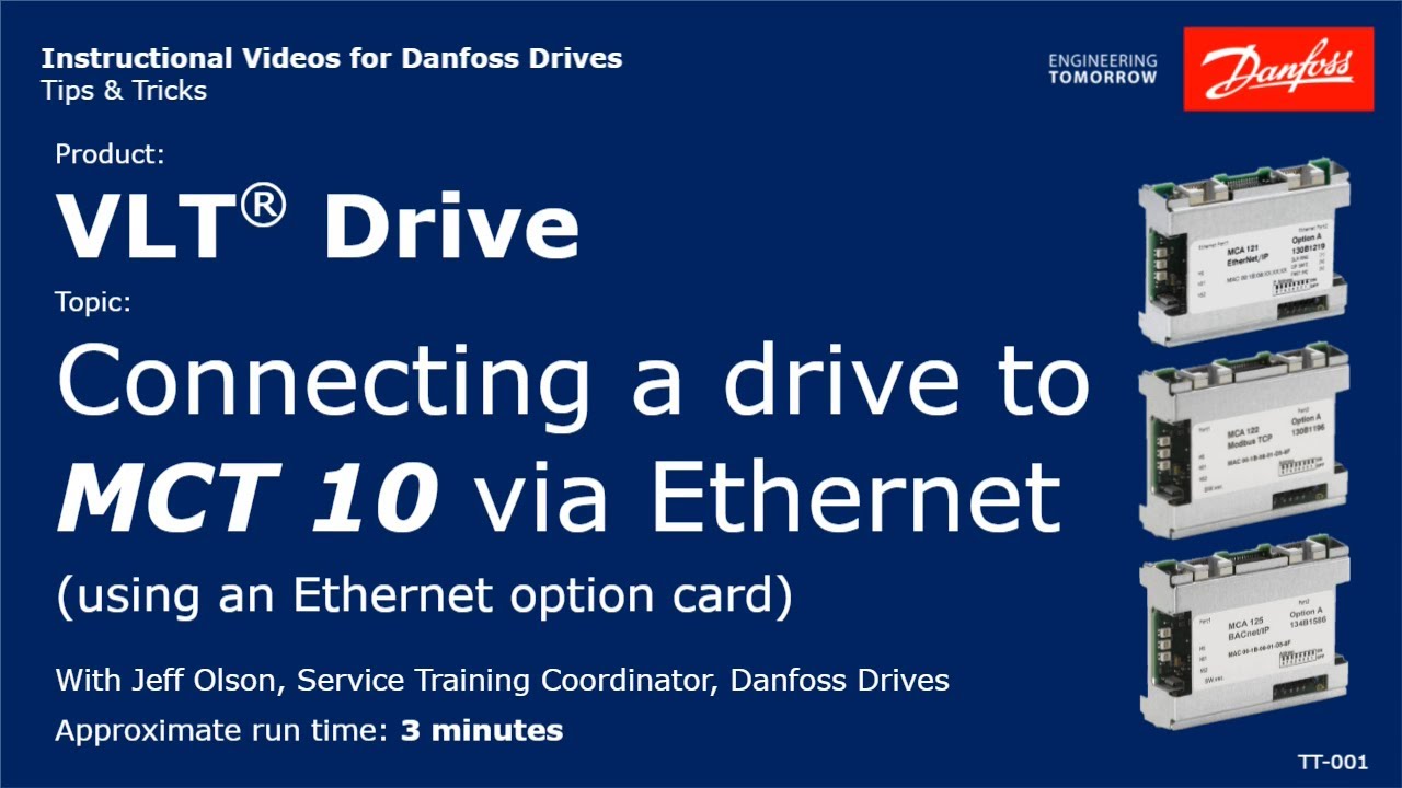 VLT&reg; Drives: Connecting a drive to MCT 10 software via Ethernet