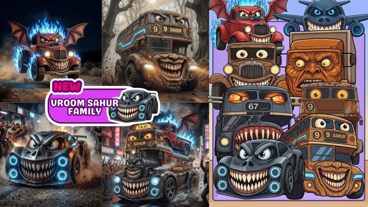 ALL VROOM VROOM SAHUR Family Italian Brainrot - The Ultimate Challenge Merge Fellas Real Life 69