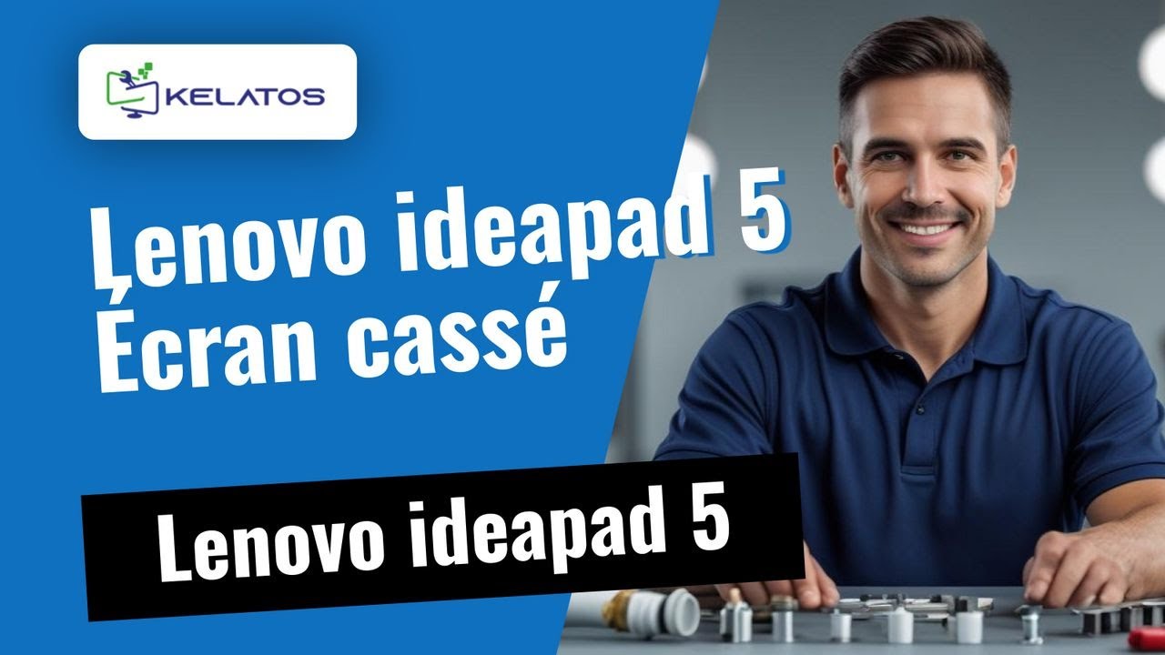 Ordinateur portable Lenovo ideapad 5 écran cassé, remplacement écran et coque LCD 🖥️
