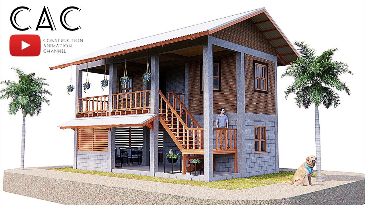 Simple Farmhouse | Tropical House | 5x9m |  3 Bedroom