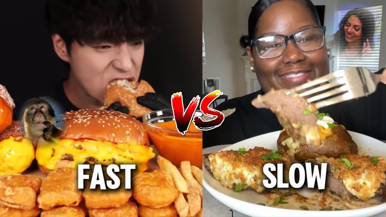 SLOWEST.. vs  FASTEST mukbangers!!