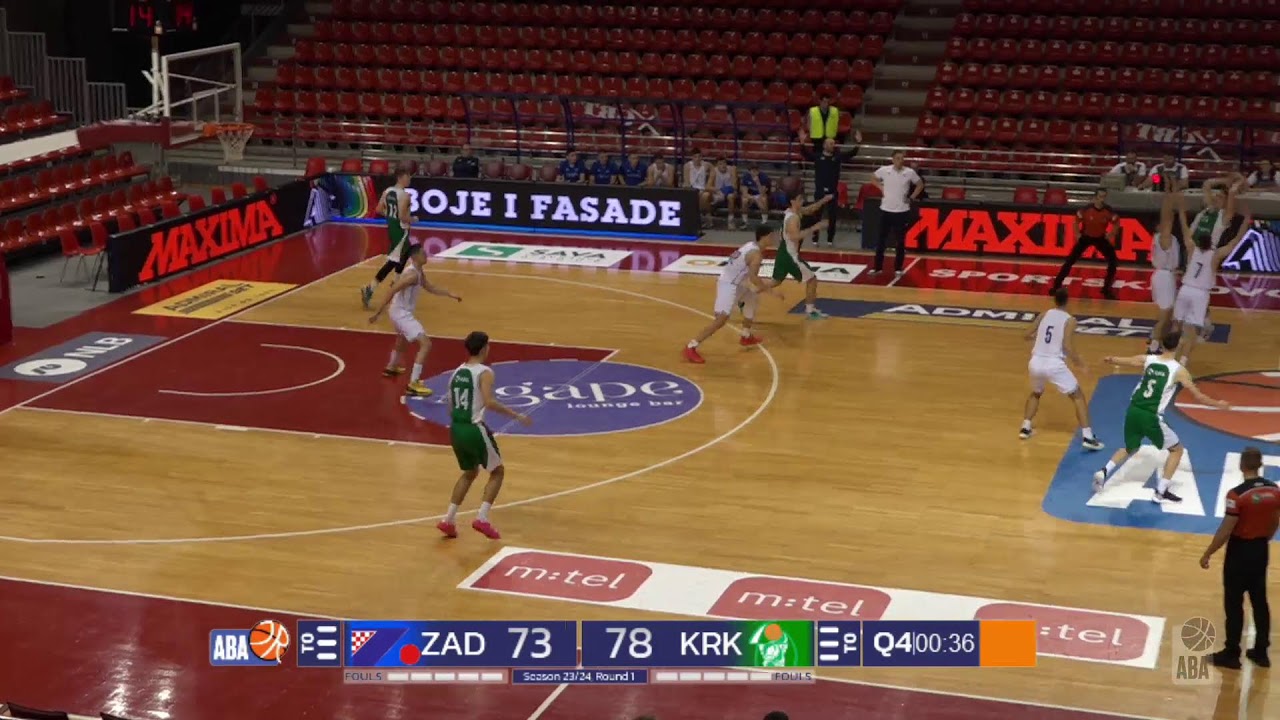 U19 ABA League Ch. 2023/24, Round 1 match: Zadar U19 - Krka U19 (21. 11. 2023)