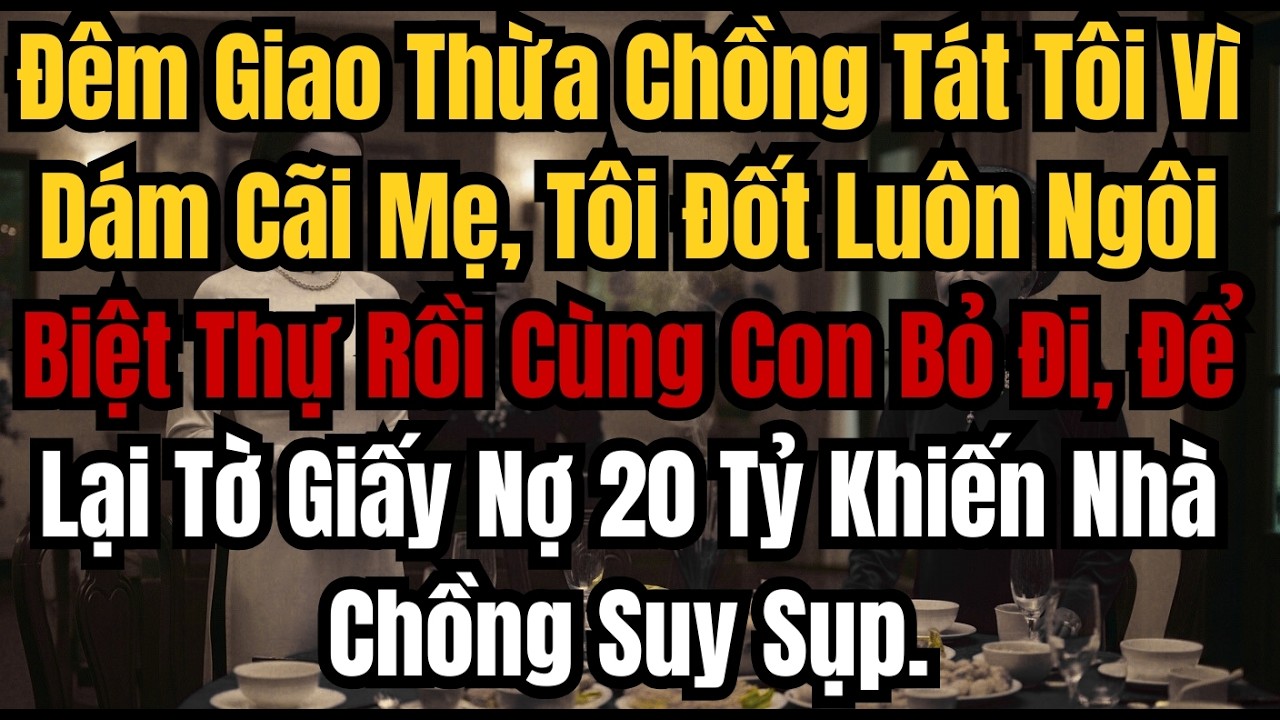 Cái Tát Đêm Giao Thừa Và Màn Trả Thù 20 Tỷ: Tôi Đốt Sạch Biệt Thự, Bế Con Rời Khỏi Địa Ngục!
