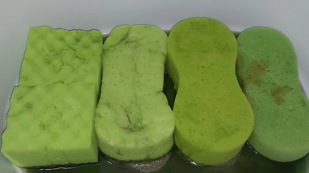 [ASMR] Squeezing with Green 💚 sponge