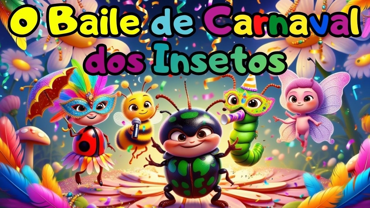🎭🐞 O Baile de Carnaval dos Insetos | A Festa Mais Animada do Jardim! 🐜✨