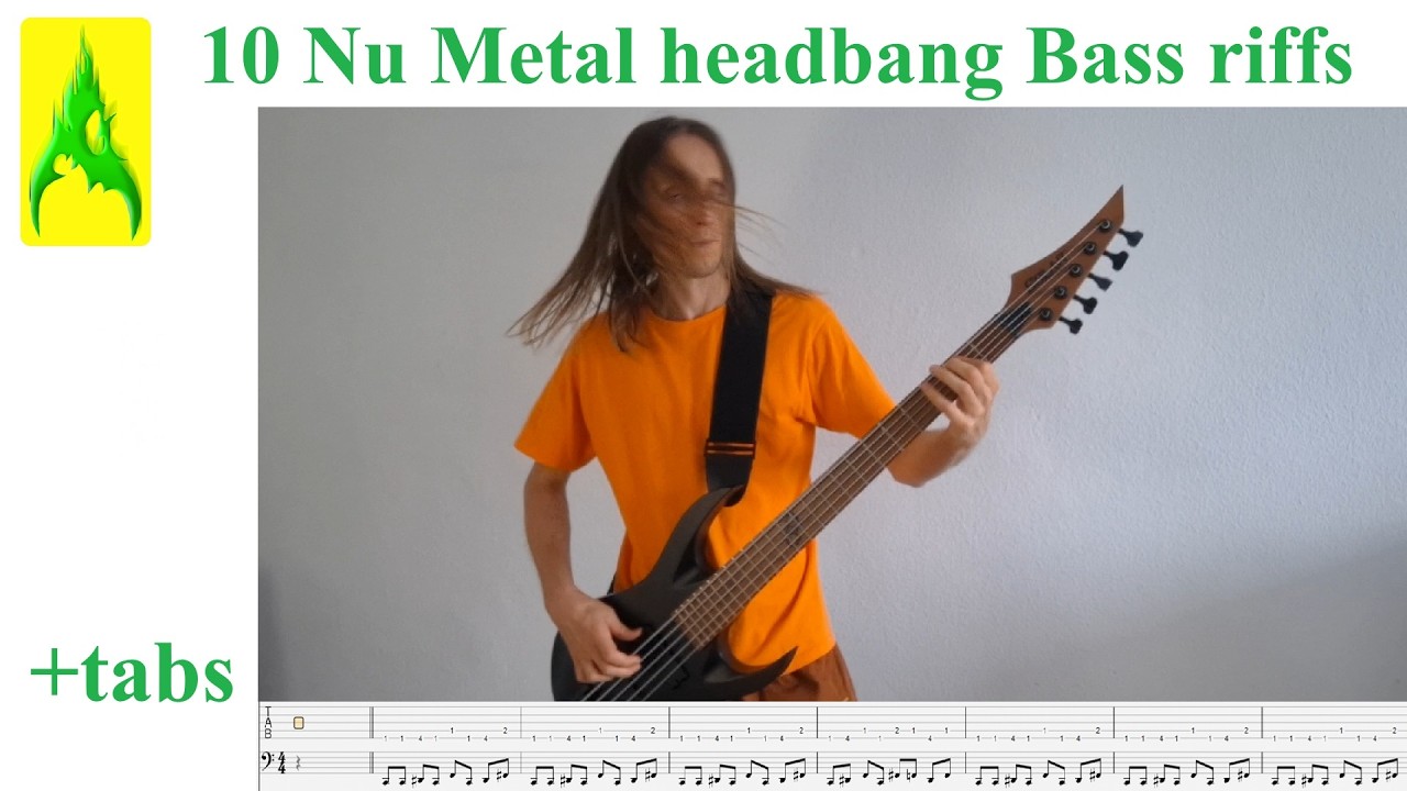 10 Nu Metal headbang Bass riffs with tabs
