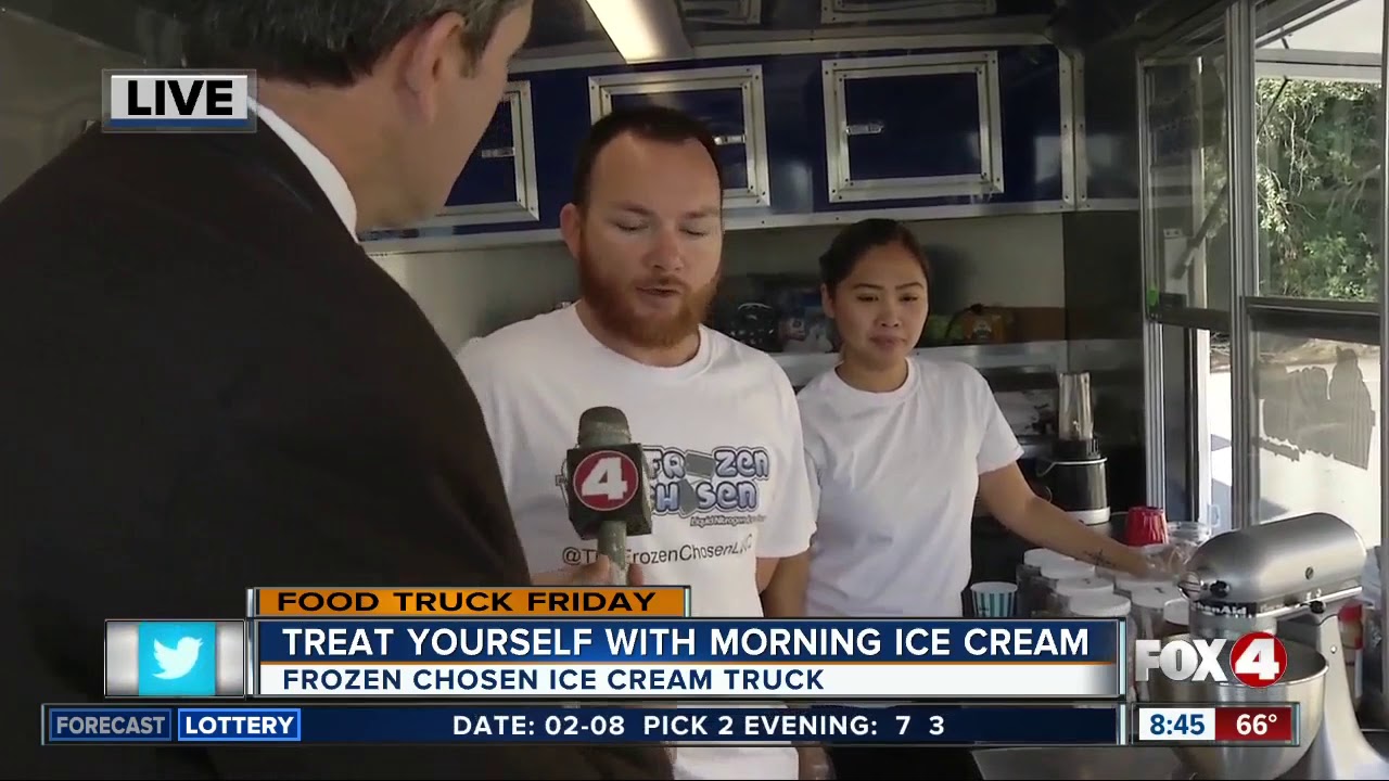Frozen Chosen liquid nitrogen ice cream truck 8:45 A.M.