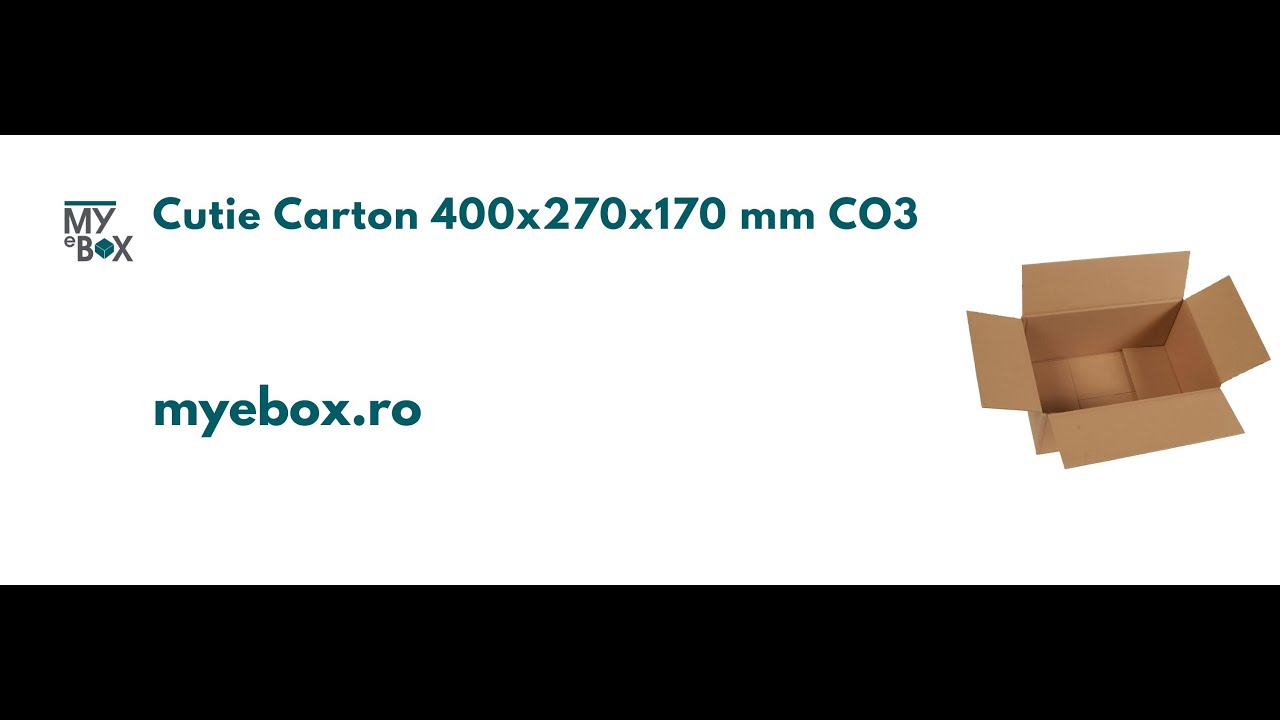 Cutie Carton 400x270x170 mm CO3 I Cutii Ecommerce I Cutii de Impachetat I MyEbox