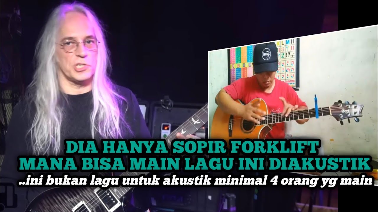 Harap maklum gitaris gondrong ini baru pertama kali lihat Alip Ba Ta! Dikira asal Genjreng