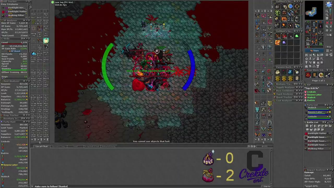 Tibia Darklight Hunt + Bosses 1-10-26 VOD