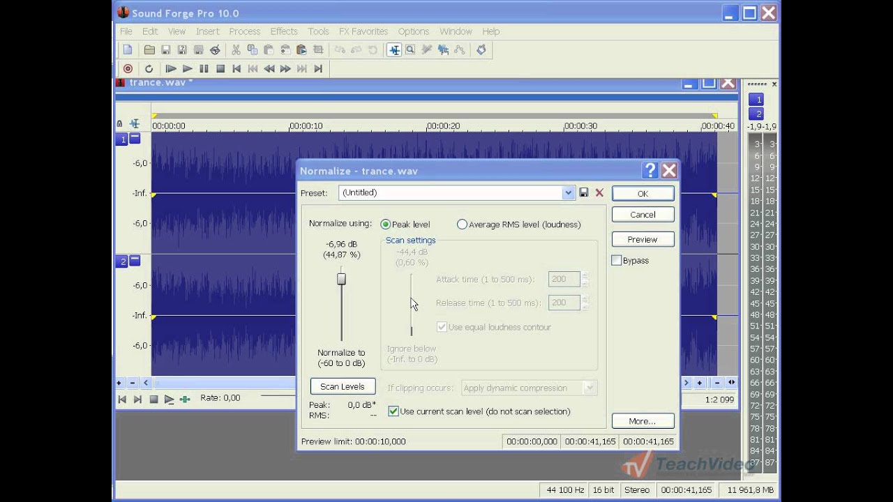 Нормализация звука в Sound Forge Pro 10 (19/46)