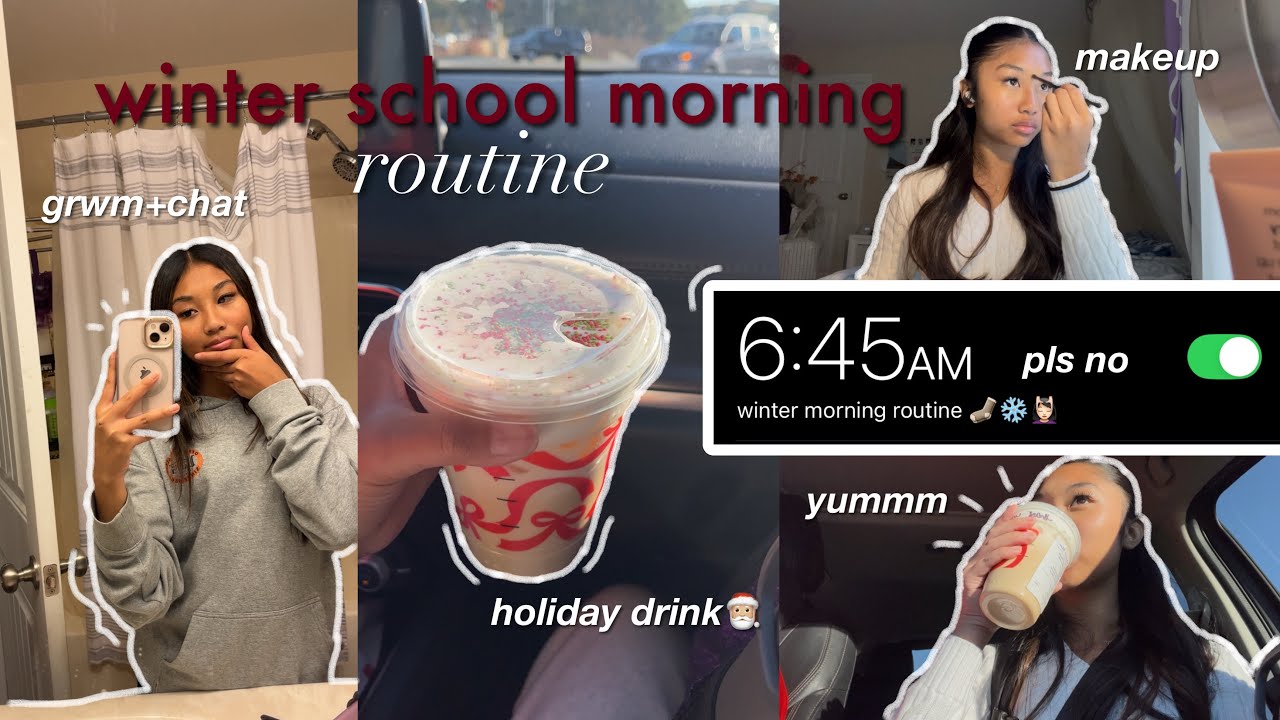 WINTER SCHOOL MORNING ROUTINE🧦❄️:grwm (sophomore year edition) 