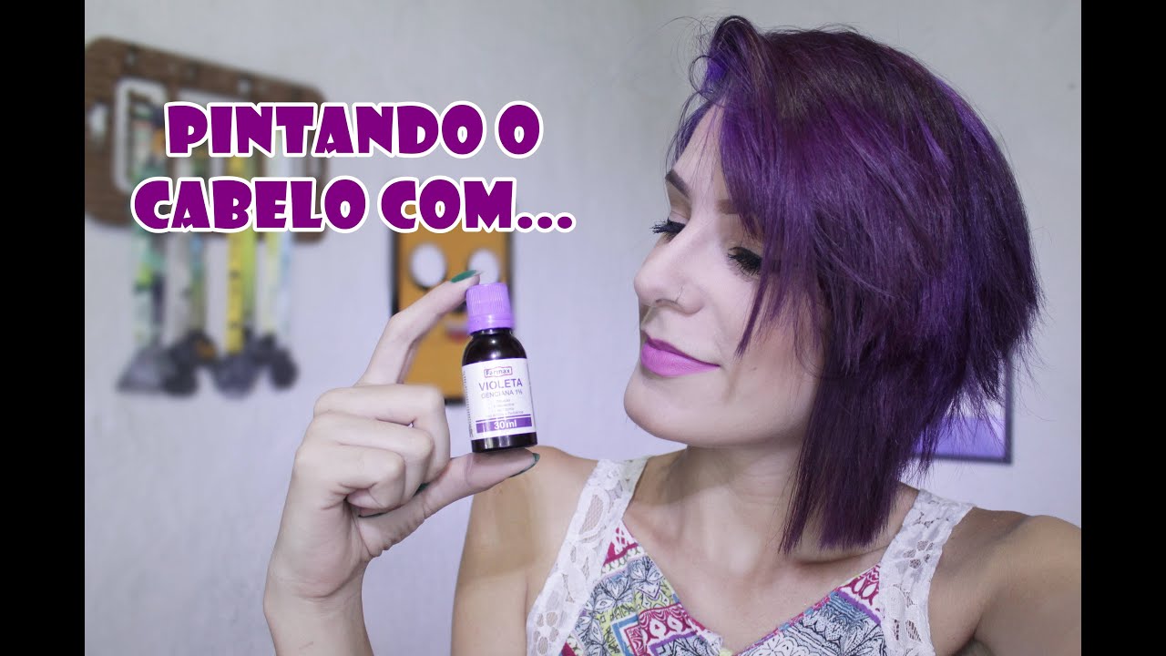 Como PINTAR o cabelo com VIOLETA GENCIANA | Color Hair |
