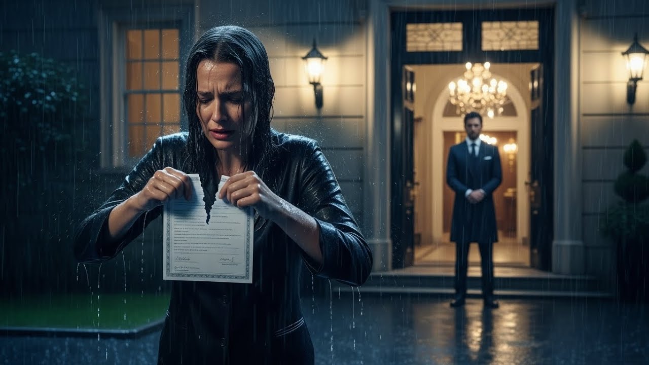 Kicked out in the rain, Anna tears her marriage certificate — unaware her husband was the mafia boss