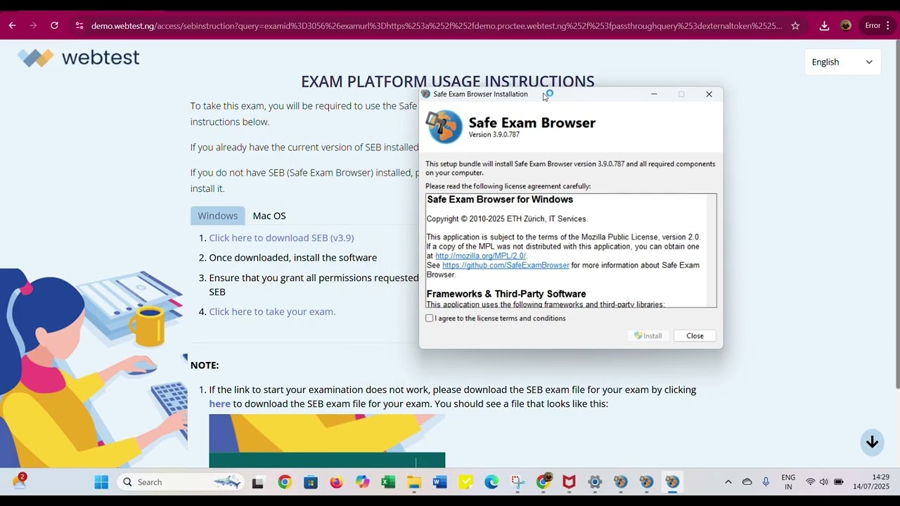 How to download and setup Safe Exam Browser SEB for Windows OS users