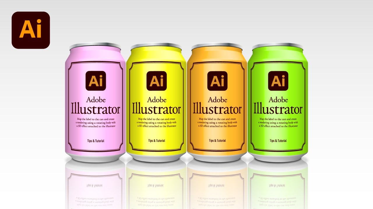 【Illustrator Tutorial】実践でも使えるアルミ缶のパッケージデザイン ｜Adobe Illustrator CC 2021