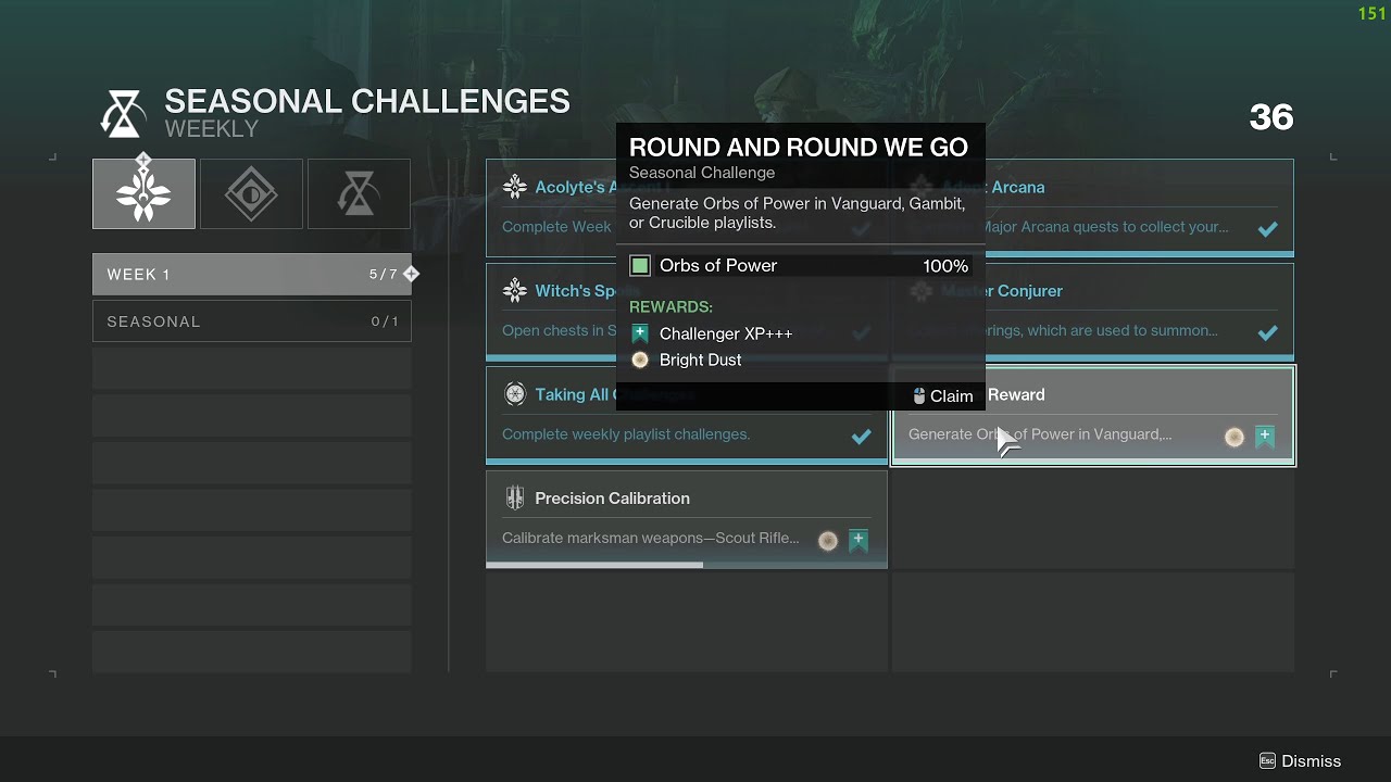Complete Round and Round We Go Seasonal Challenge | Destiny 2