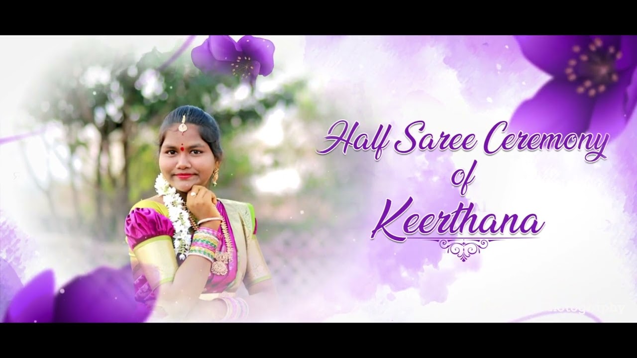 Keerthana Half Saree ceremony invitation 