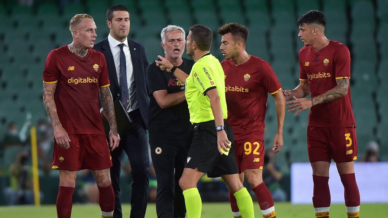6 Red Card | Crazy Moment | AS Roma vs Real Betis