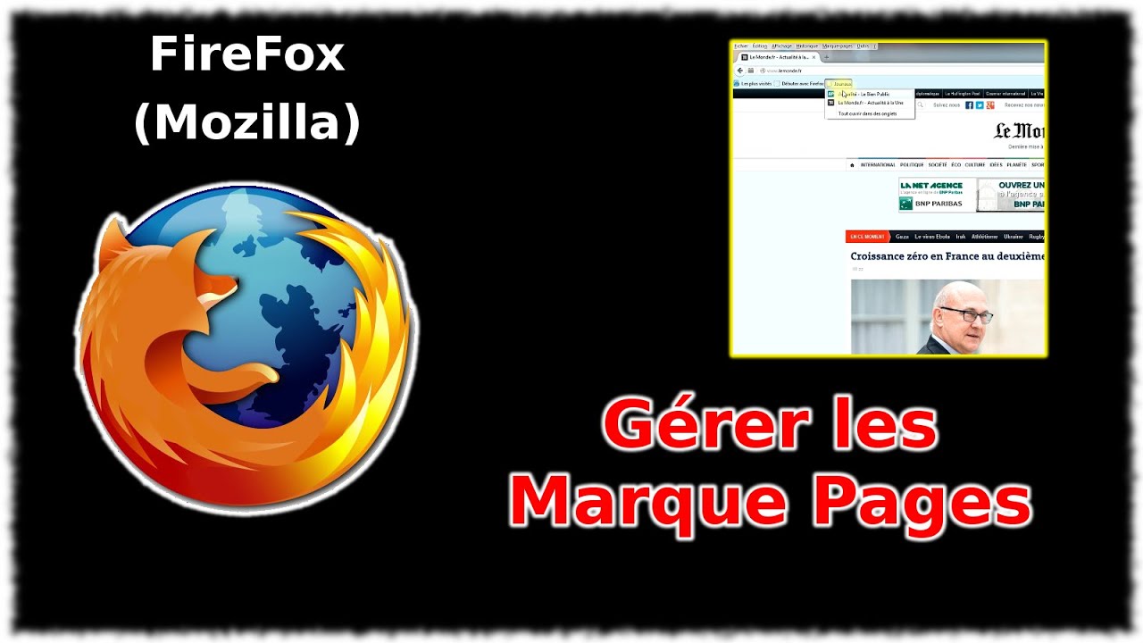 Tuto Mozilla FireFox - Gérer les Maque Pages