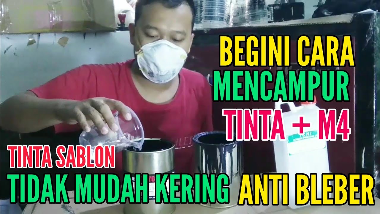 agar tinta sablon plastik tidak cepat kering