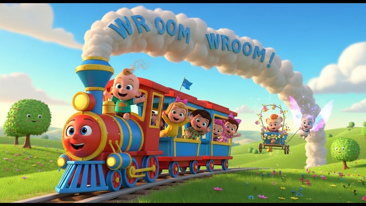 Train Adventure on Rails 🚂🌟🎶 Fun Kids Song | Vehicle Learning & Playtime