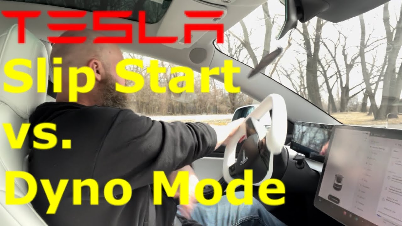 Tesla - Disable Traction Control.  Slip Start vs. Dyno Mode!