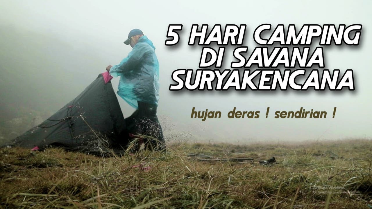 SOLO HIKING!!! : hujan deras 5 hari solo camping di savana suryakencana, gunung gede-pangrango