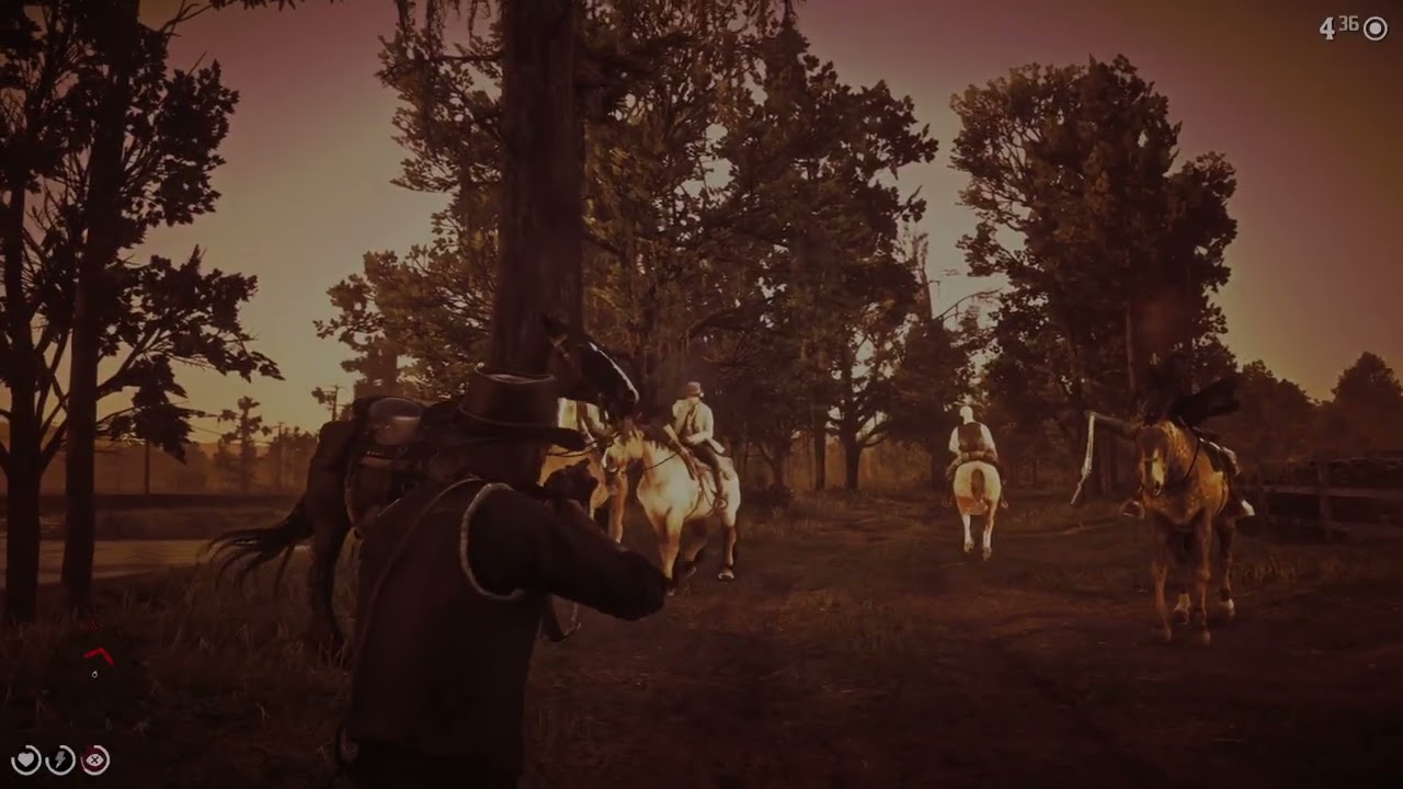 calm stroll to robbery gone wrong. bounty hunter ambush aura.