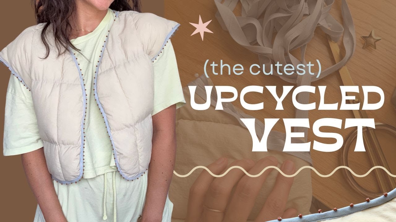 I turned a bed sheet & an old garment into the cutest vest!