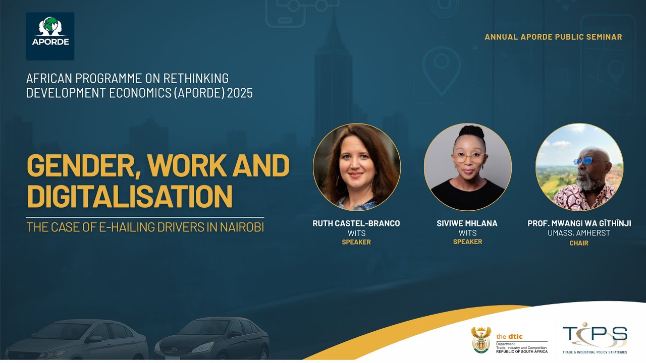 APORDE PUBLIC SEMINAR: Gender, Work And Digitalisation: The Case Of E-Hailing Drivers In Nairobi