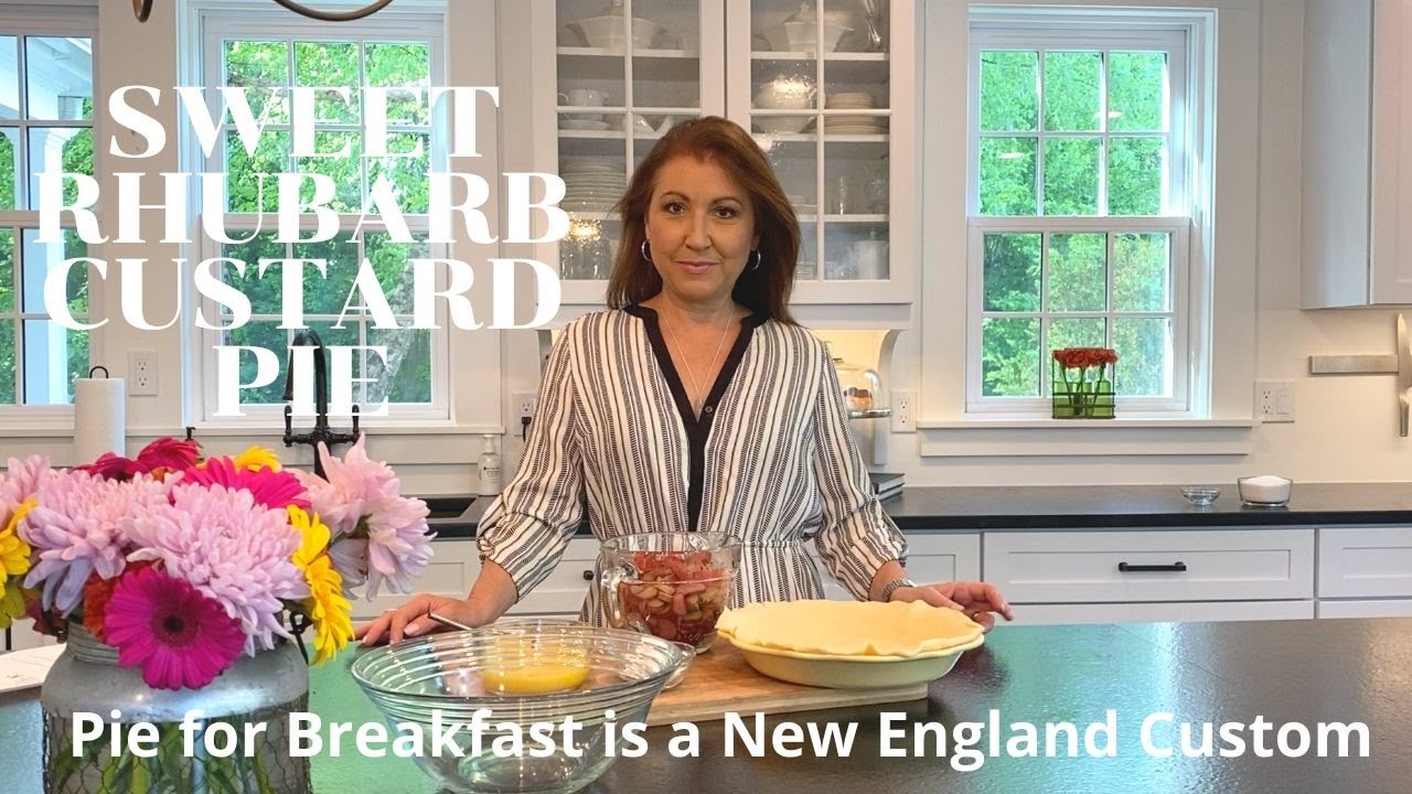Sweet Rhubarb Custard Pie Recipe from New England Fine Living