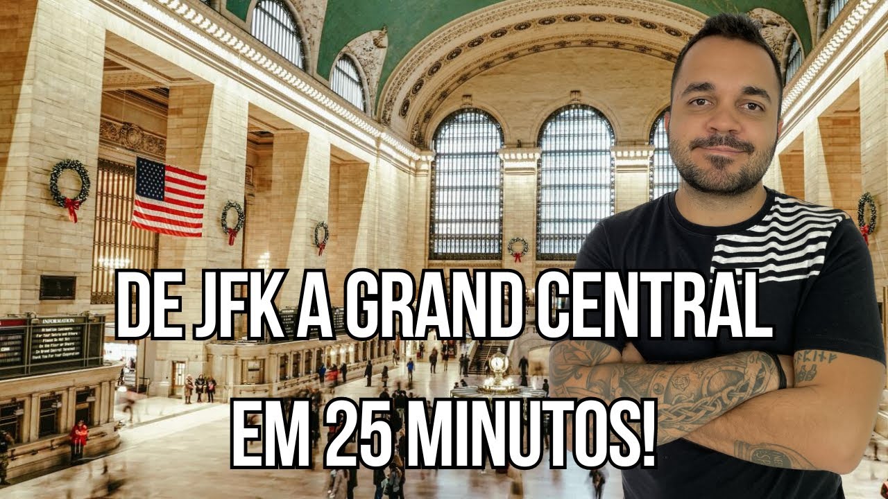 Como ir do aeroporto JFK para o centro de NOVA YORK (Manhattan) de trem ou metrô!