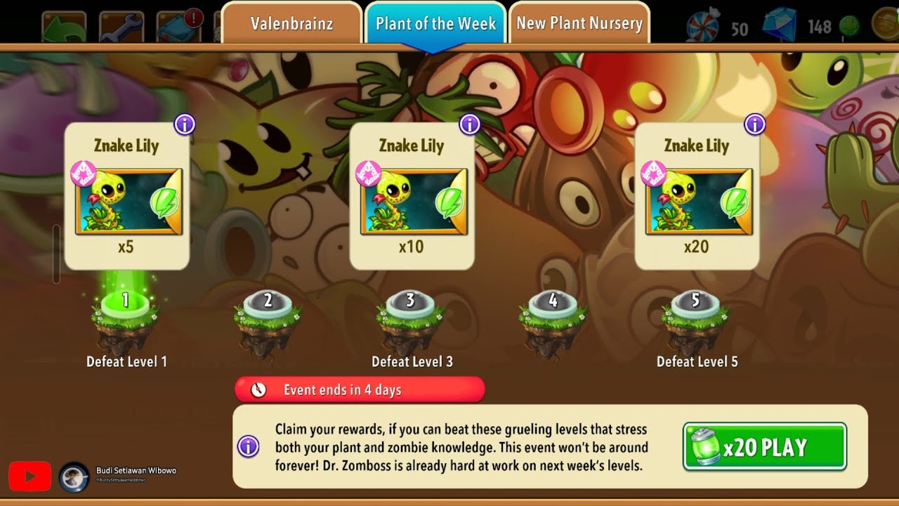 Eps.Znake Lily The Giant Zombie - Plants Vs Zombie 2