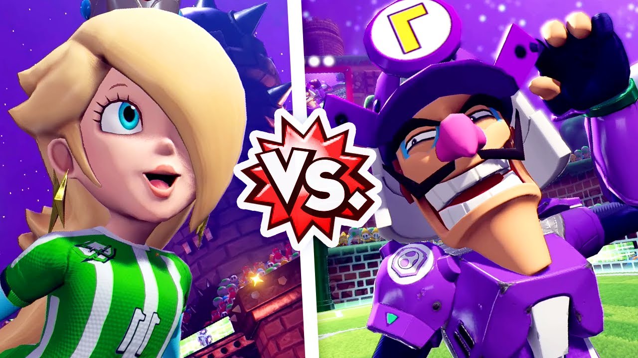Mario Strikers Battle League - Rosalina Vs Bushido Waluigi (Hard CPU)