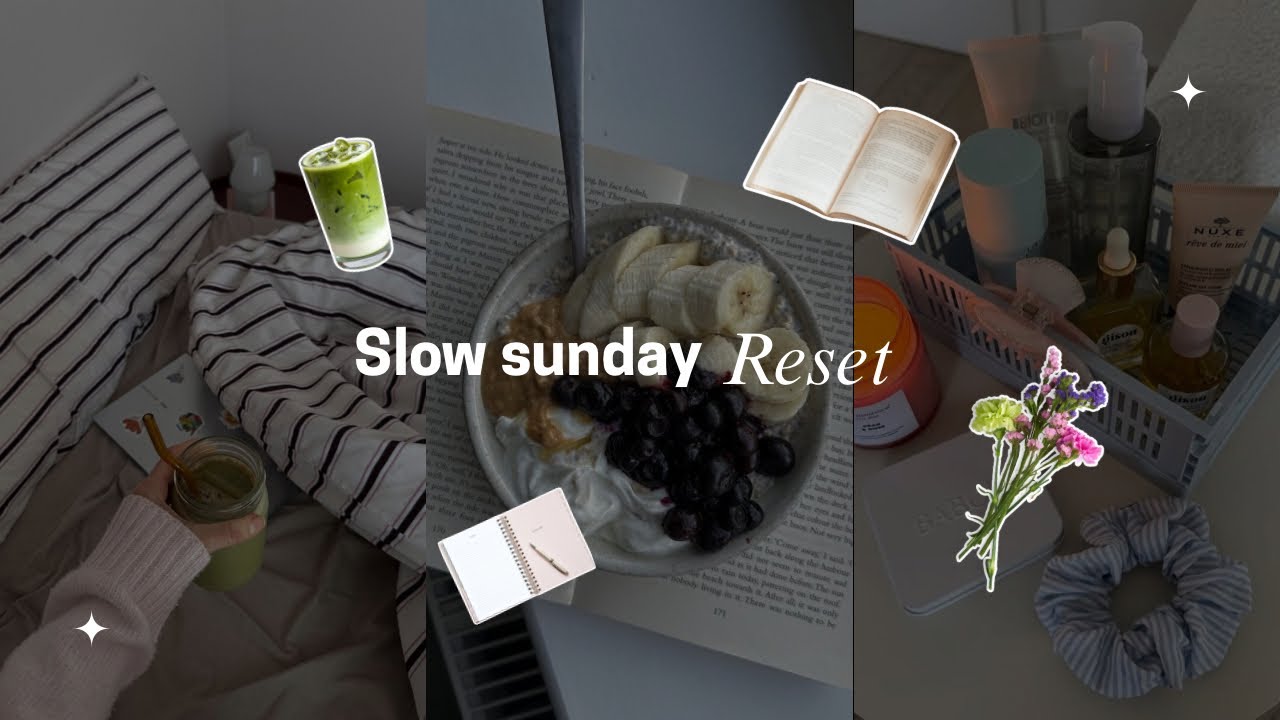 UN DOMINGO LENTO PARA VOLVER A MI☁️| reset mental, fisico, calma y autocuidado🫂🍵💐