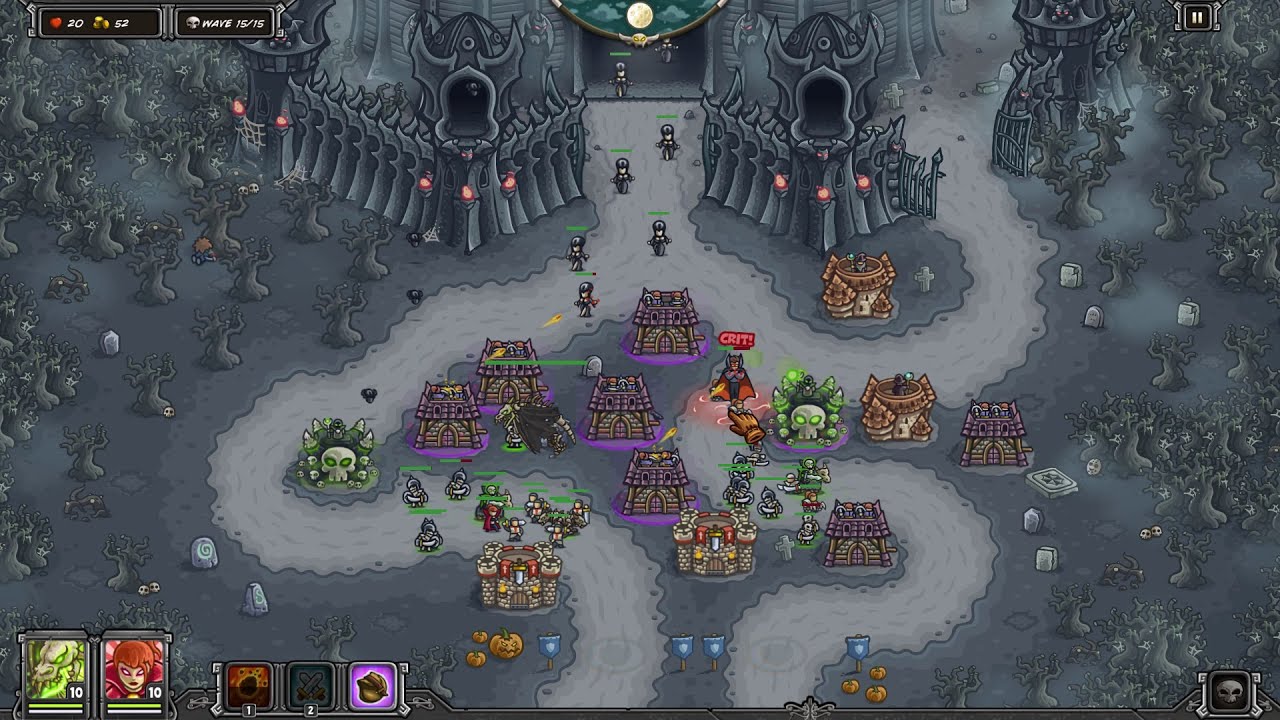 Kingdom Rush Frontiers - Dusk Chateau (Veteran Campaign Mode, 3 Stars No Lives Lost)